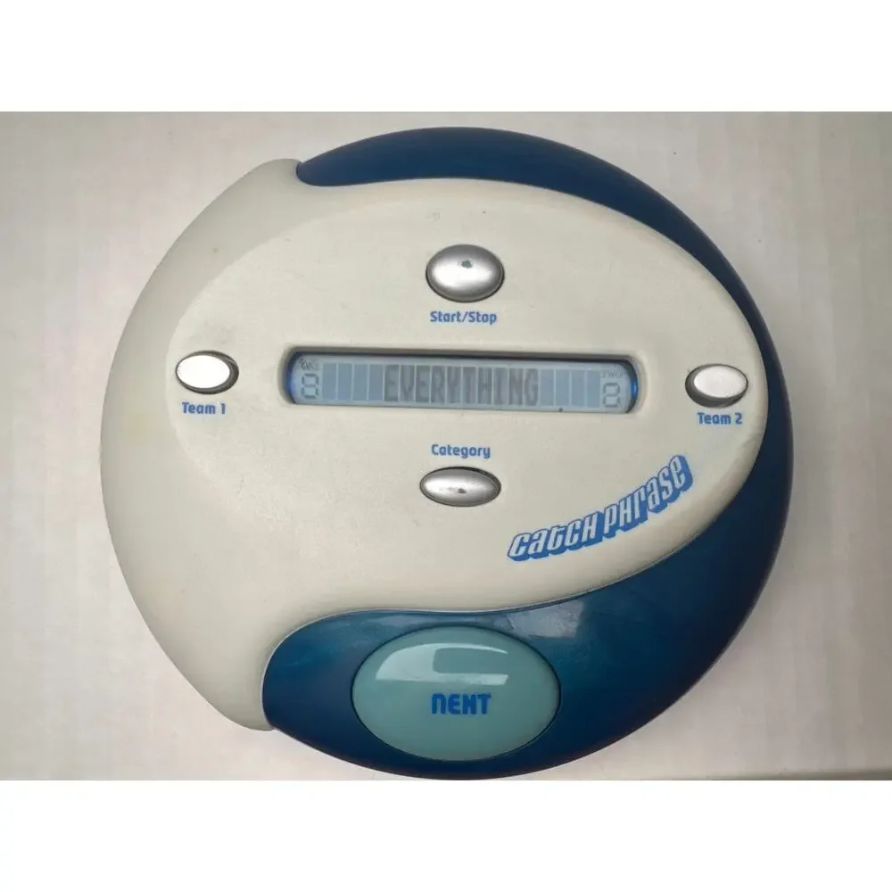 Hasbro Electronic Catch Phrase Handheld Game Blue/White Tested & Working!
